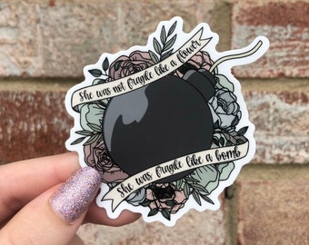 Fragile Like a Bomb Waterproof Matte Vinyl Sticker |Laptop Sticker, Bumper Sticker, Feminist Sticker