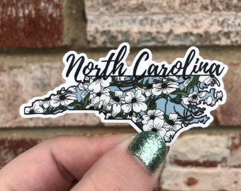 North Carolina State Flower Waterproof Vinyl Sticker | Matte Bumper Sticker, Matte Laptop Sticker