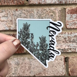 Nevada State Flower Waterproof Vinyl Sticker | Matte Bumper Sticker, Matte Laptop Sticker