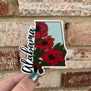 Alabama State Flower Waterproof Vinyl Sticker | Matte Bumper Sticker, Matte Laptop Sticker