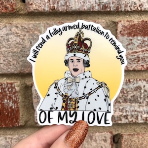 Hamilton King George Fully Armed Battalion Waterproof Vinyl Sticker | Hamilton Matte Vinyl Sticker, Bumper Sticker, Laptop Sticker