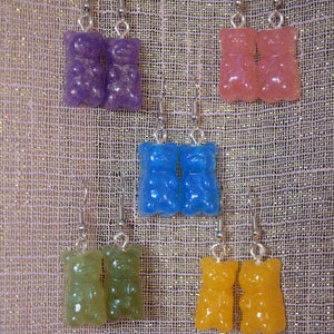 Cute Resin Gummy Bear Earrings