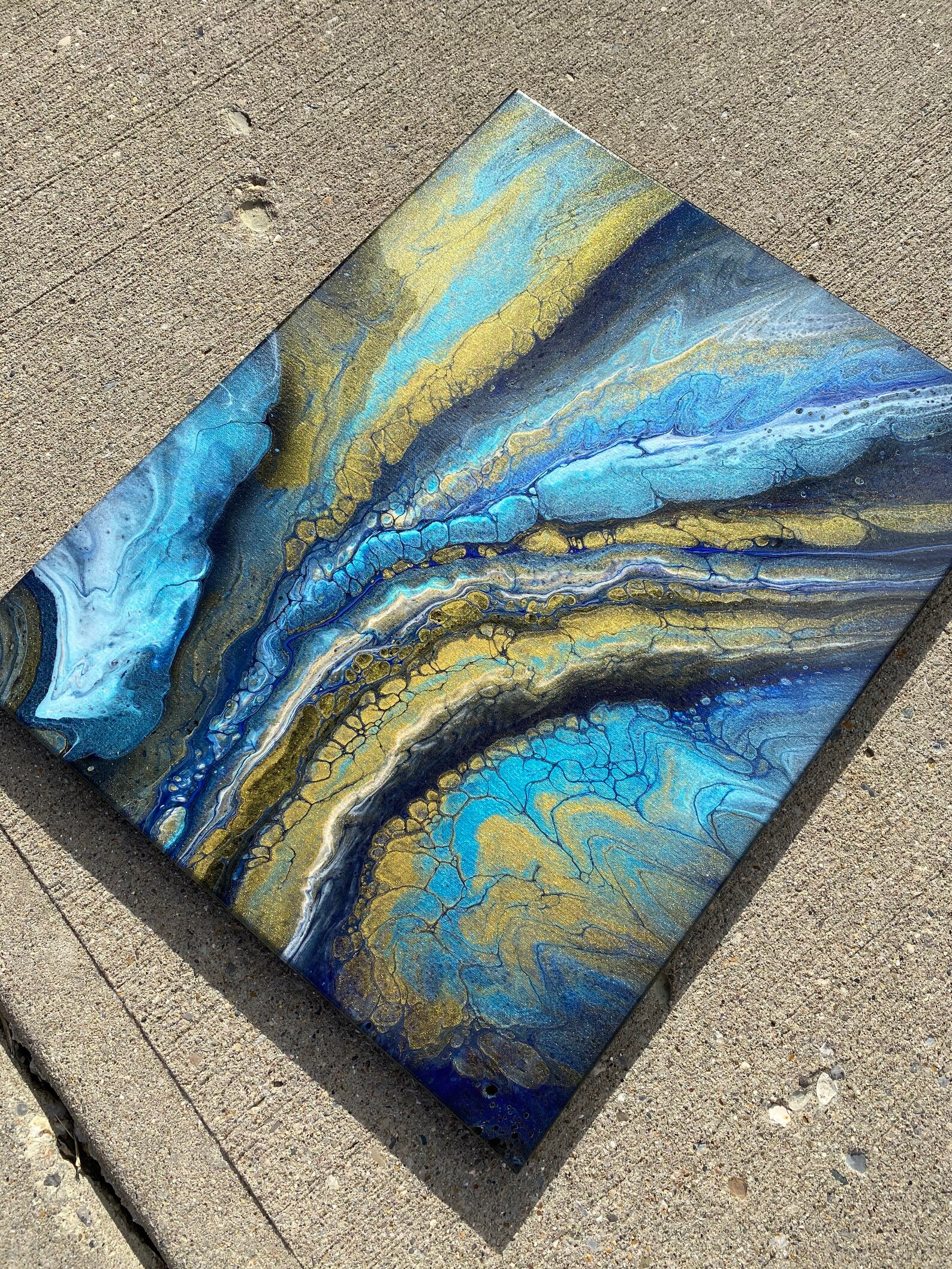 16x20 Vernis acrylique pour fluide art abstrait sur toile Etsy