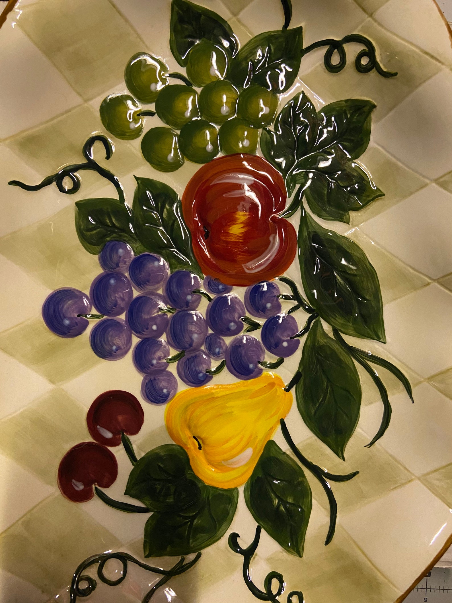 Tabletops Unlimited Tuscan Fruit Oval Platter Etsy