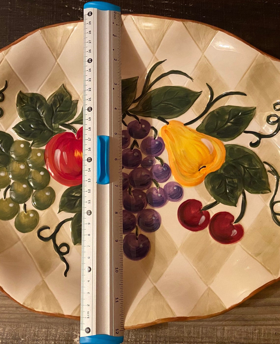 Tabletops Unlimited Tuscan Fruit Oval Platter Etsy