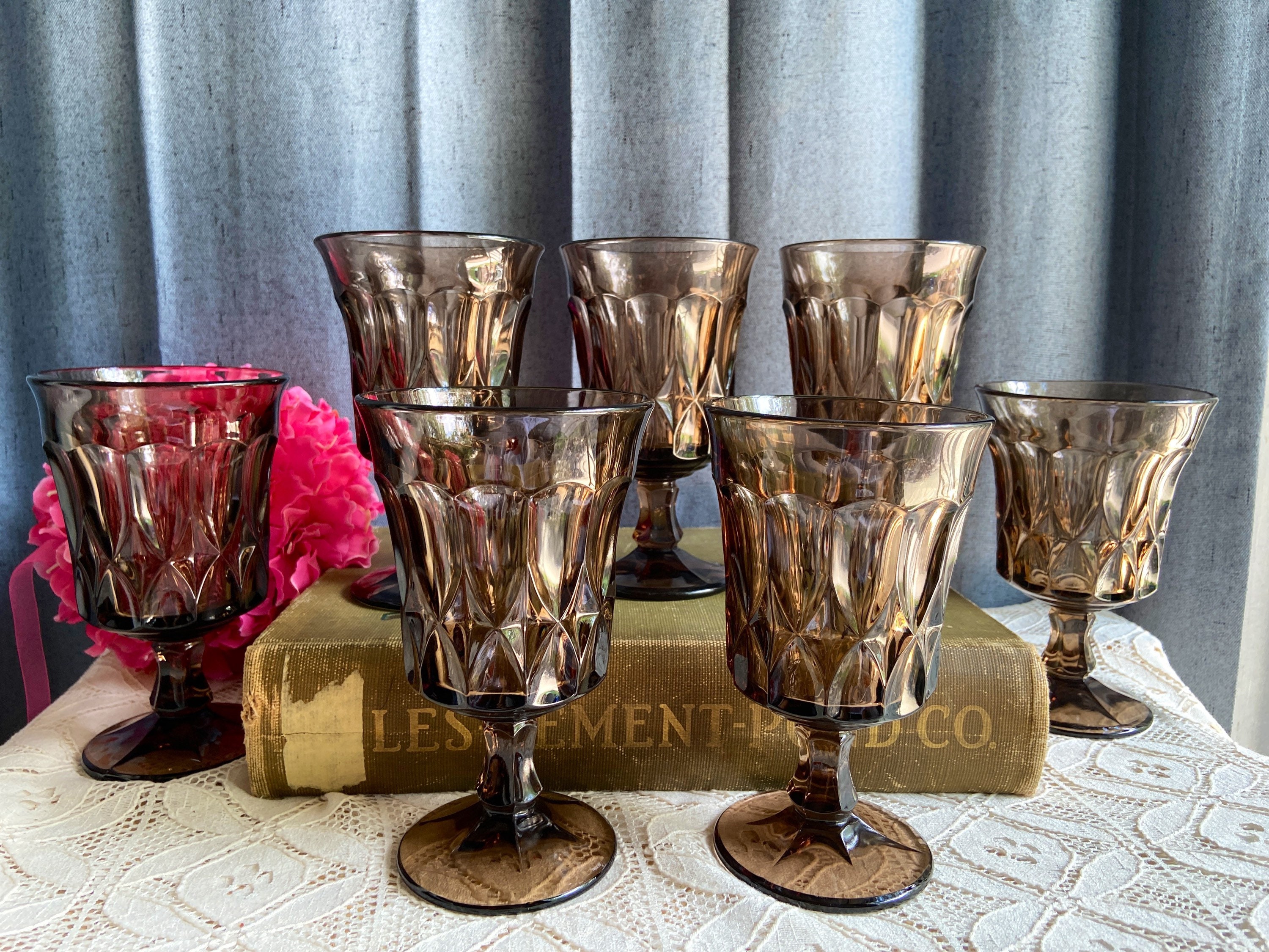 Set of 6 Clear Noritake Perspective 63/8 Iced Tea Glasses Kitchen