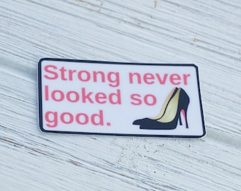 strong sticker, confident quote, empowerment stickers, strong women gift, self care gift, bujo sticker, high heel stickers, shoe sticker