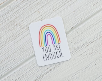 You are enough sticker, empowerment sticker, healing gifts for women, junk journal supplies, self care gift, bujo stickers, craft supplies