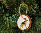 german shepherd ornament, stocking stuffer for her, wood slice christmas ornament, gift for dog mom, farmhouse ornament, gift for dog lovers