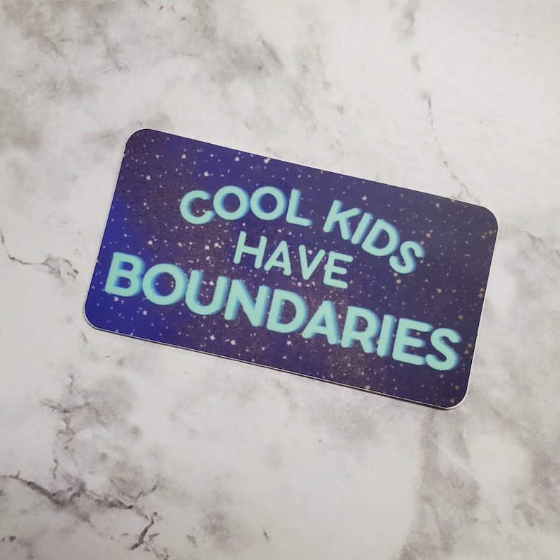 boundaries empowerment sticker, healing gifts, journal stickers, boundaries gift for best friend, positive affirmations, self care sticker image 1