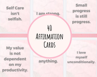 Printable Affirmation Cards, Everyday Affirmation, Mindfulness and Positivity Cards, Affirmation Prints, Inspirational quotes, daily mantras