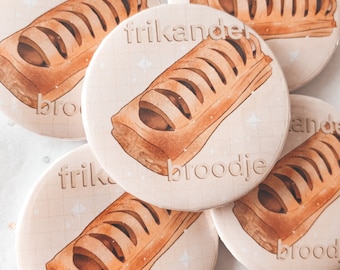 Frikandelbroodje//knop badge