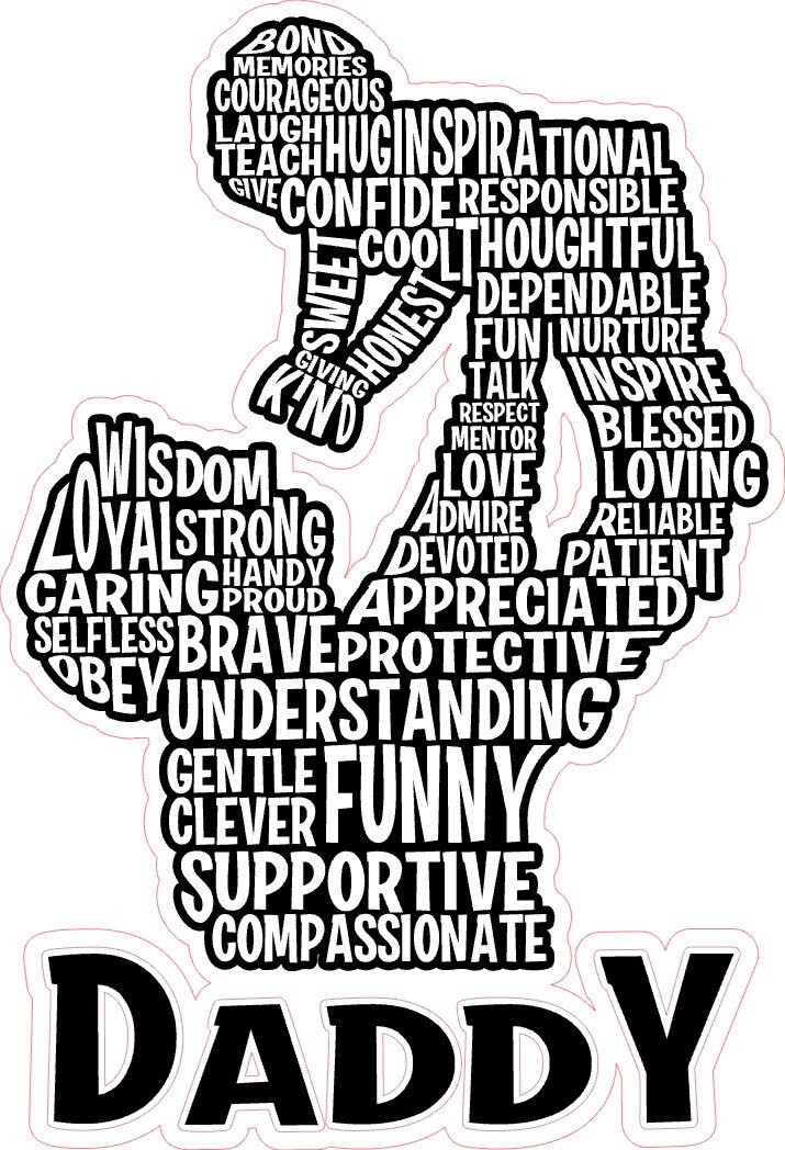 Daddy Word Art Laser Cut File SVG PNG - Etsy UK