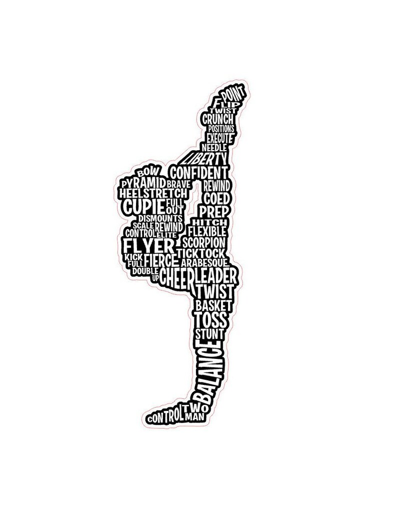 Download Cheerleading Flyer Word Art Laser File SVG PNG | Etsy