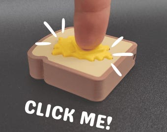 Buttered Toast Fidget Clicker - Sweet Clicks for Stress Relief!
