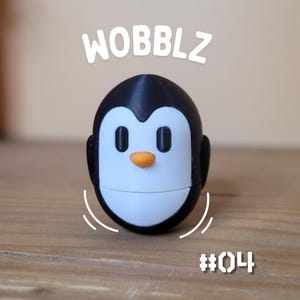 Penguin Wobblz: Your Wobbly Friend That Never Falls Down!  - Collectible #04 - a 3D Printed Toy and figurine
