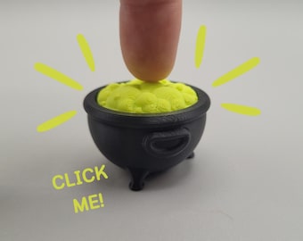 Llavero Fidget Clicker del Caldero de la Bruja