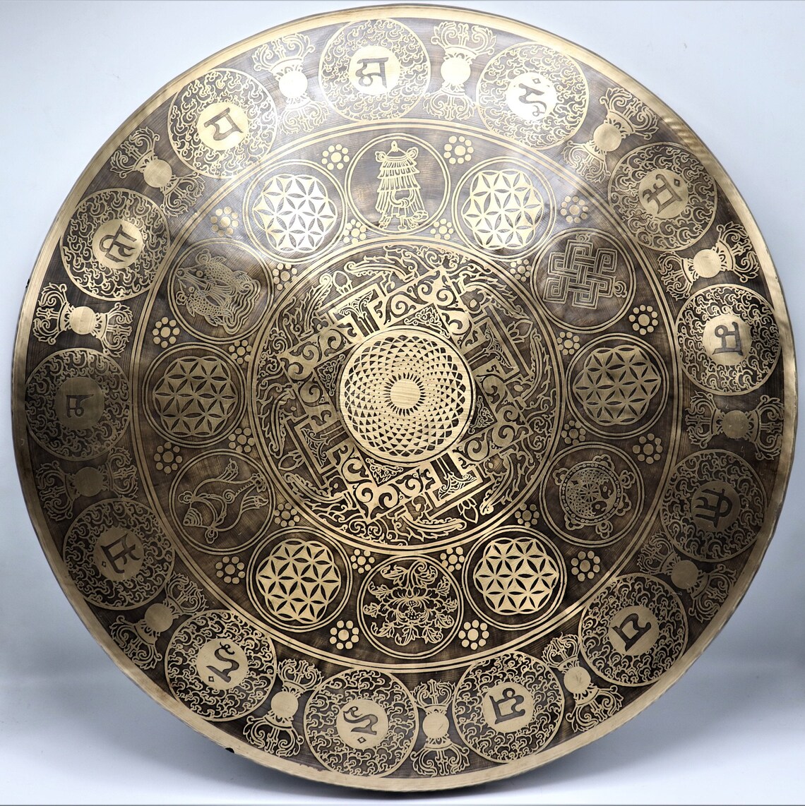 23 Inches Diameter Gonghand Made Gong From Nepalmantra Etsy