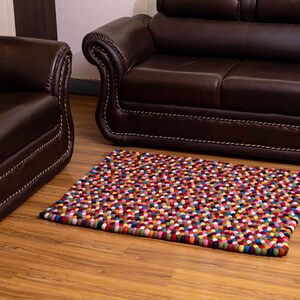 Enhance Your Home's Charm: Luxurious 100% Wool Multi-color Rectangular ...