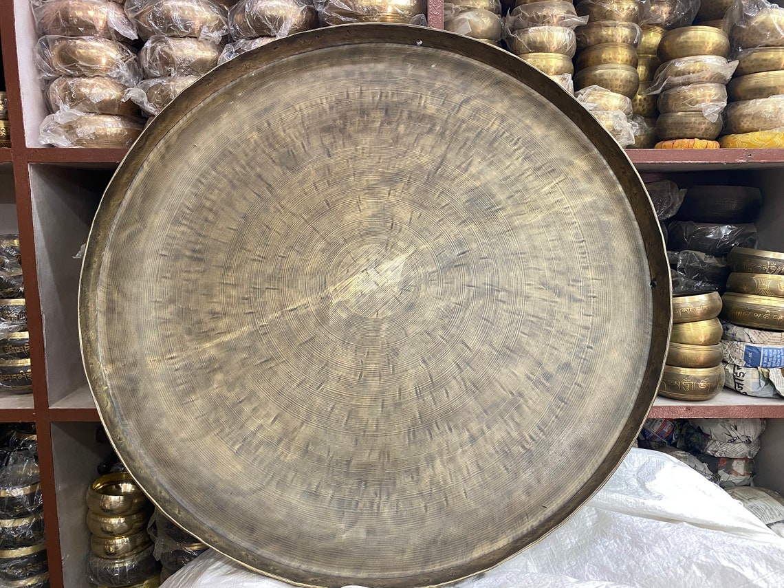 70 Cm Large Gongtibetan Gong Bell Meditation Yoga Sound Etsy