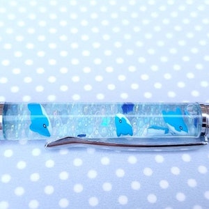 Kawaii sharks float pen