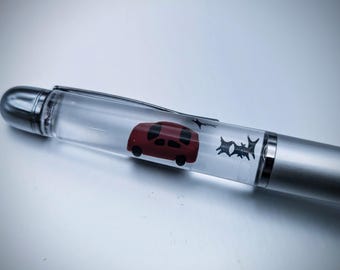 3D mini figure pens (car) float pen