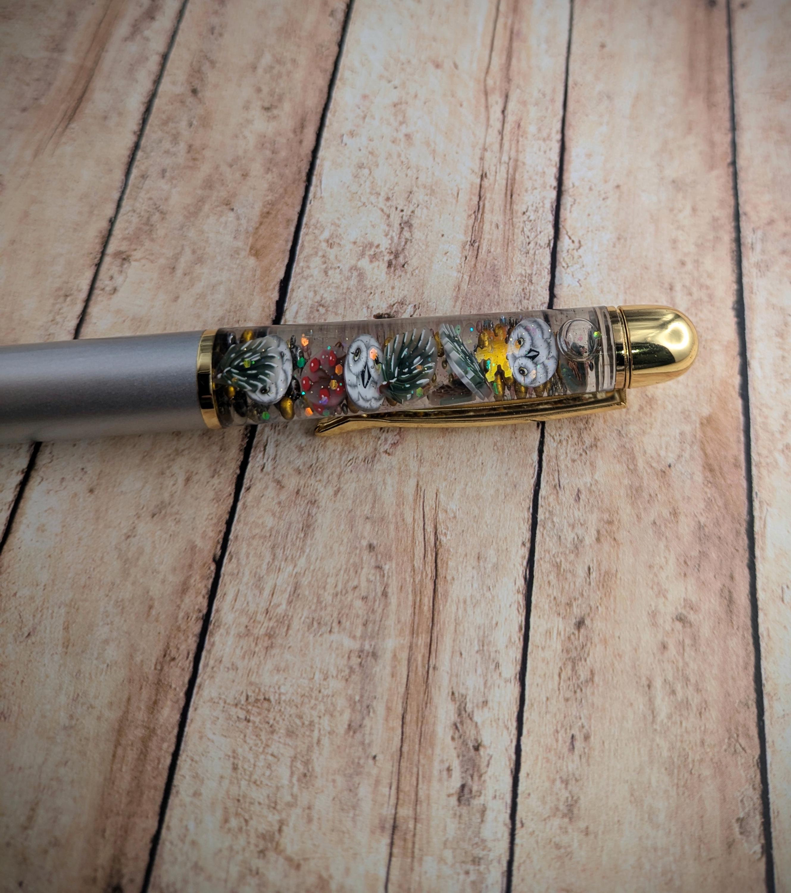 Snowy owls float pen