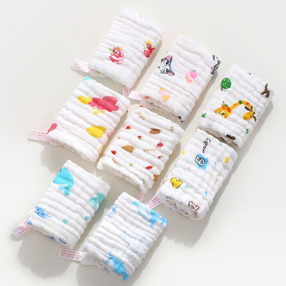 10pcs in 1 order newborn bath towel Washcloth Cotton Infant Etsy