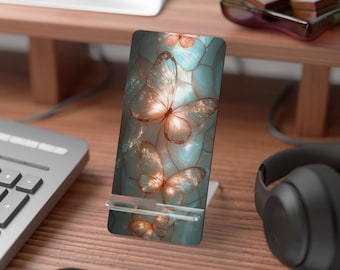 Butterfly Acrylic Phone Stand, Elegant Desk Decor