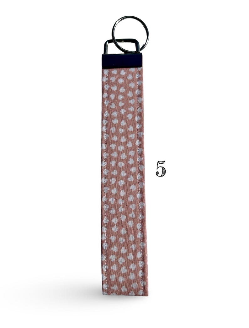 Llavero de pulsera floral, llavero de tela, cordón de muñeca, diseño de cuadros vintage, accesorio para mujer, idea de regalo, organizador de llaves de coche, regalo por menos de 10 imagen 7