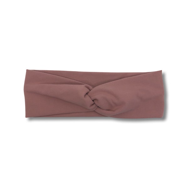 Adult Headband - Mauve Colored, Twist Headband for Adults, Front Twist