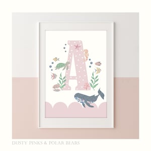 Floral Edition - Under the Sea Initial Print - Personalised Print