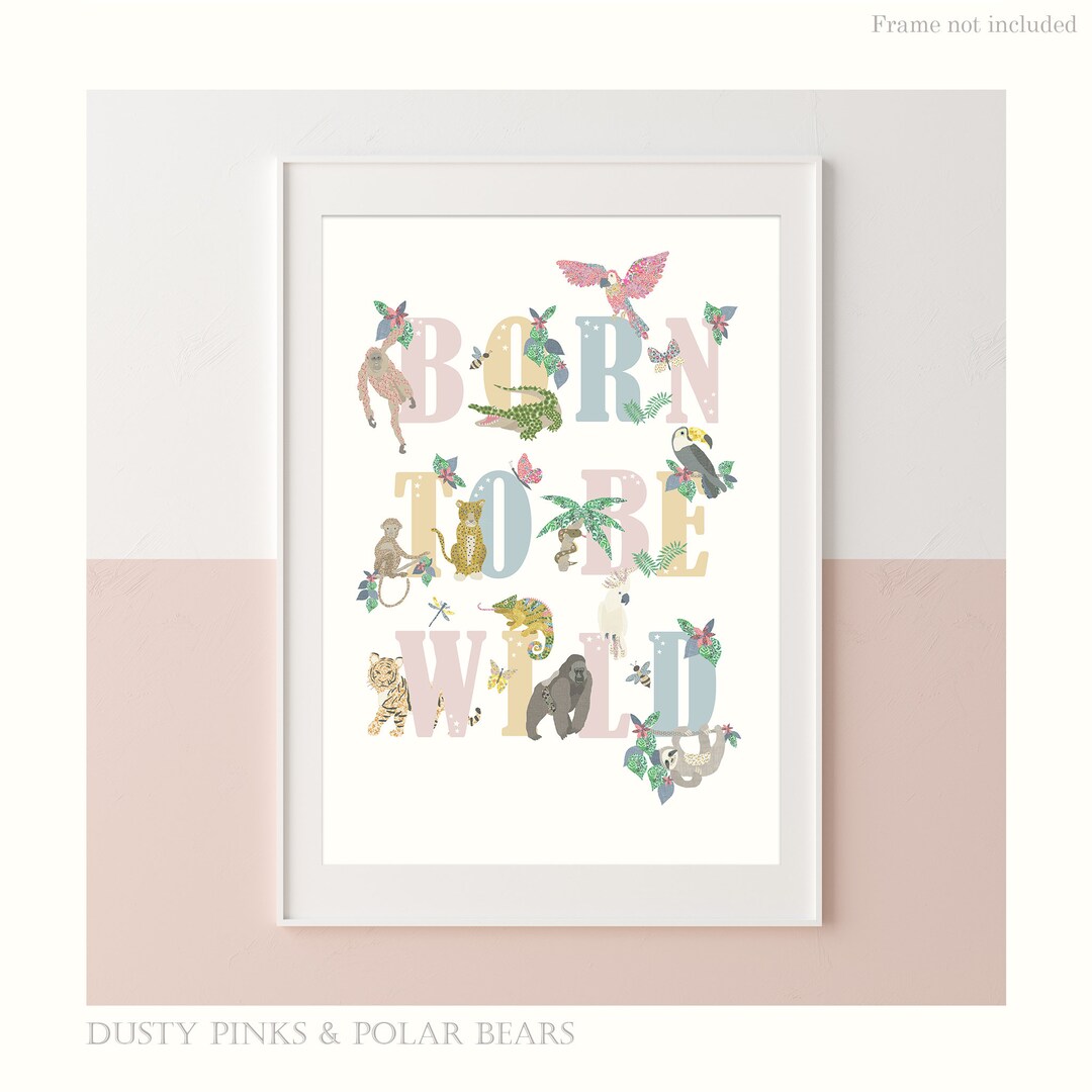 Floral Edition Born to Be Wild in Various Colourways - Jungle Animals ...