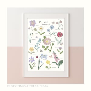 Edición Floral - Estampado de Flores Silvestres - Florales – Dormitorio Floral - Dormitorio de Flores - Estampados Infantiles – Arte de Pared Infantil – Póster - Libertad