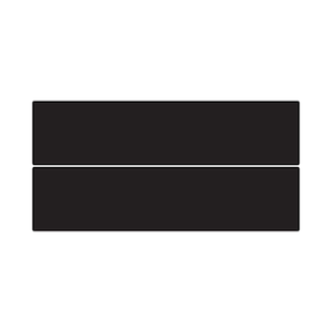 May include: Two stacked, solid black rectangles on a white background. The rectangles are of equal size and are horizontally aligned. The image is a simple, minimalist design.