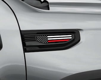 American Flag GMC Sierra Fender Vent Emblem Overlay Pair