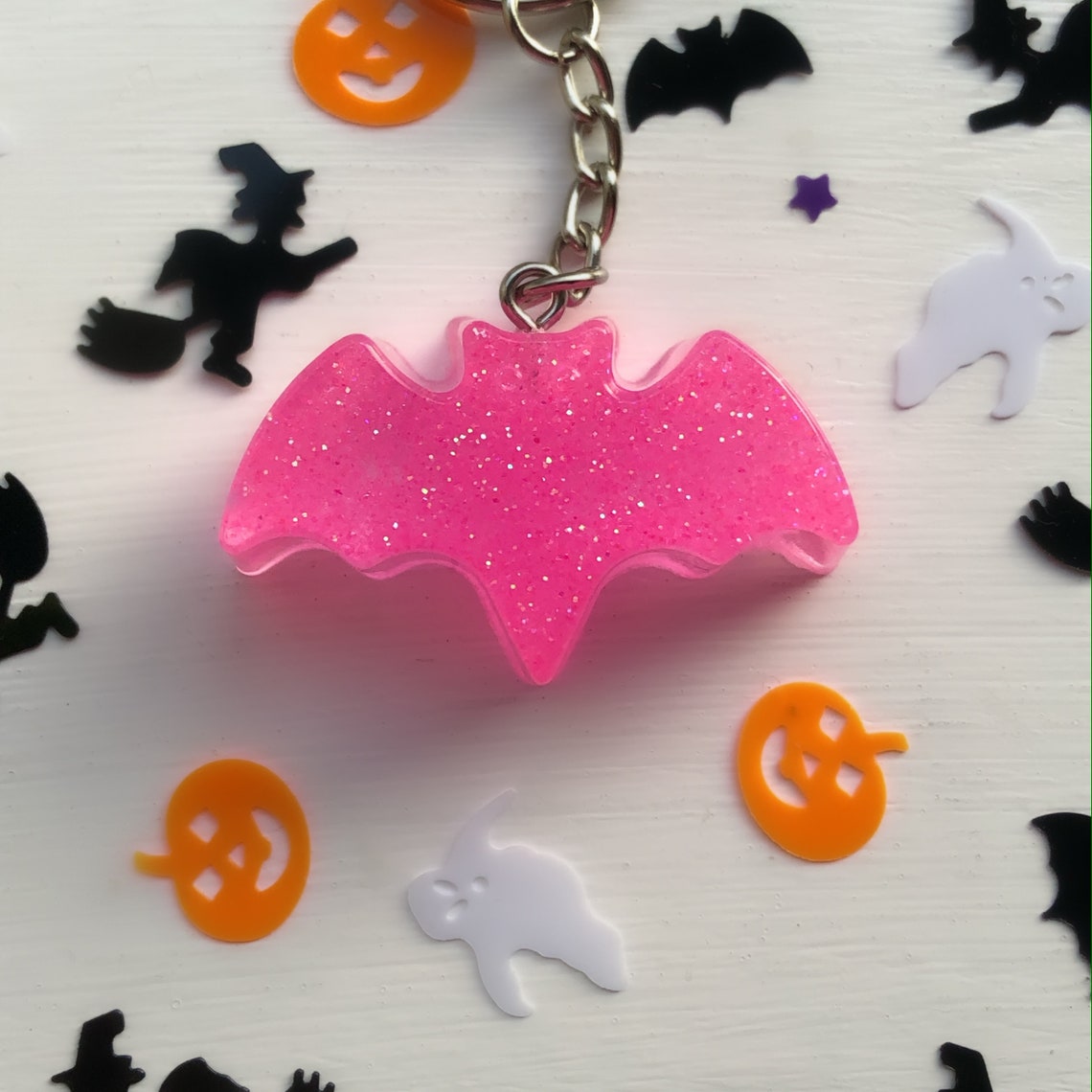 Bat/Halloween Resin Keychains/Keyrings Etsy