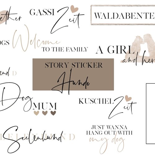 Dog Story Sticker Instagram Sticker Digital Stickers Dog Etsy