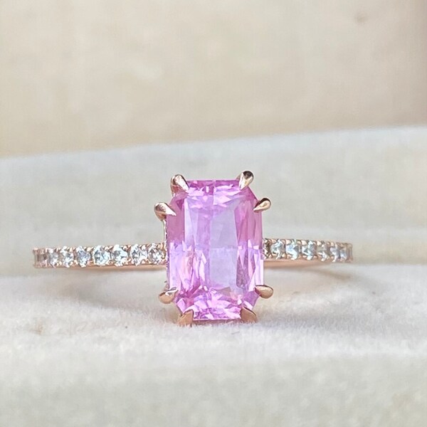 Buy Peach Sapphire Ring Online - Etsy