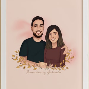 Illustrazione di coppia personalizzata, GIF di coppia personalizzata, regalo di anniversario, ritratto da foto, illustrazione di famiglia digitale, ritratto adorabile