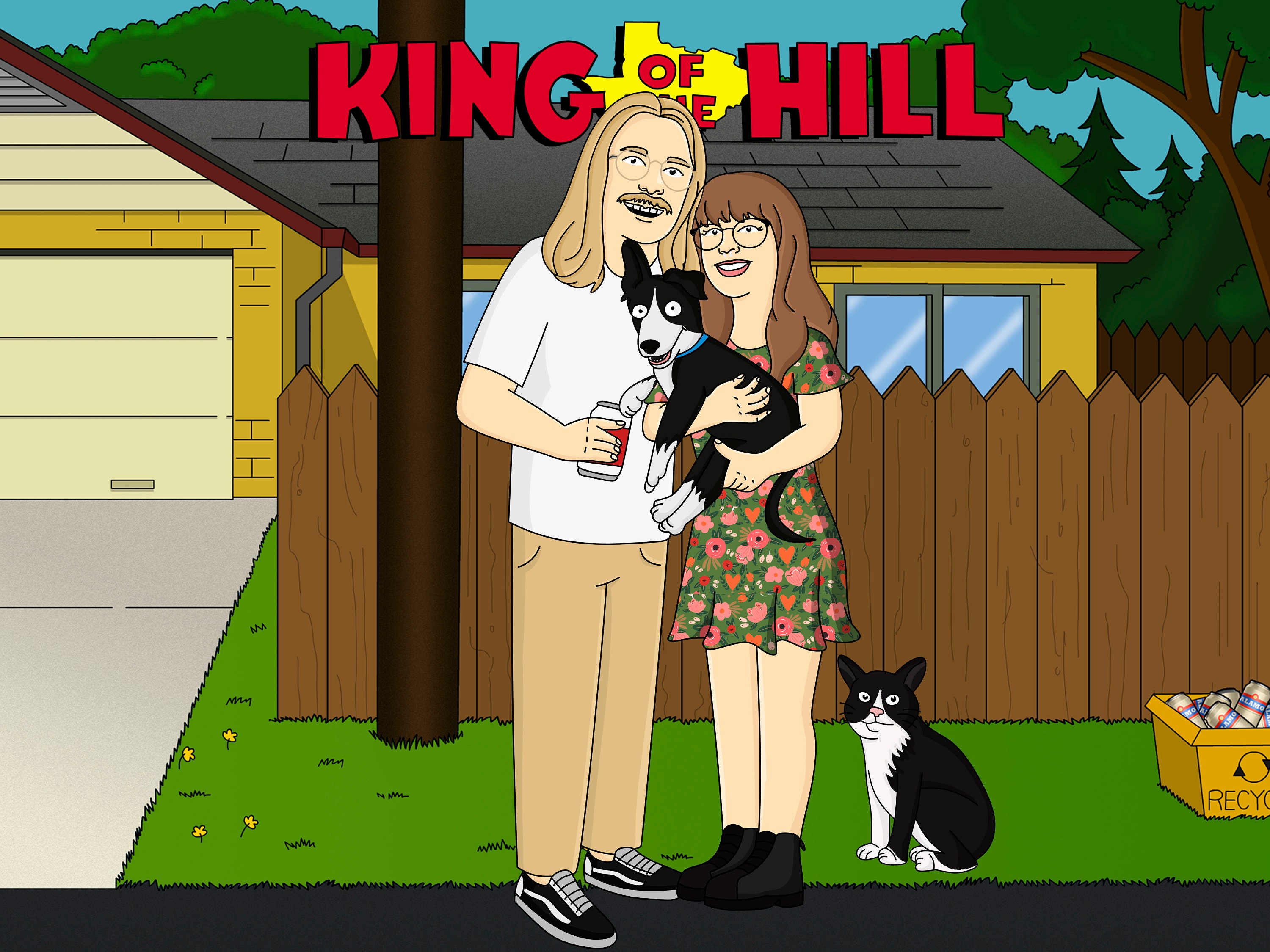 King of the Hill Custom Portrait – Happy Tooned