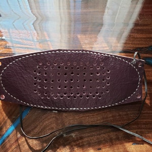 Leather face mask with removable filter