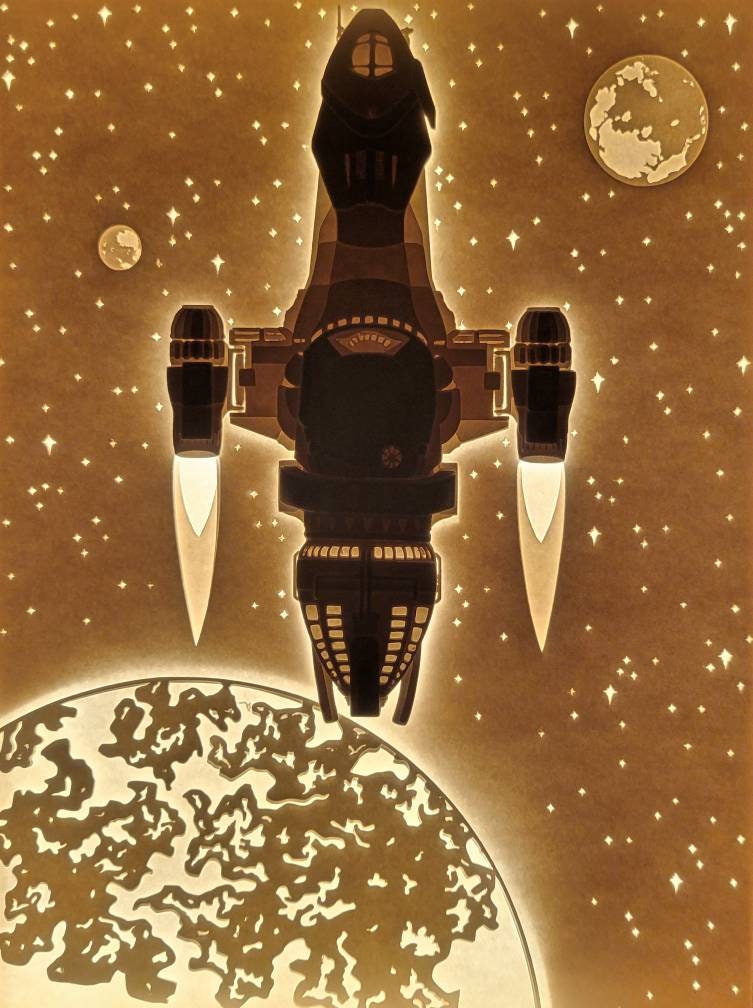 Serenity - Firefly Spaceship Inspired Paper Cut Light Box