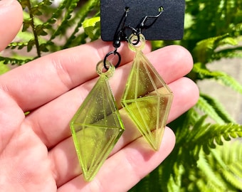 Green Sims Earrings, Quirky Jewellery Gift