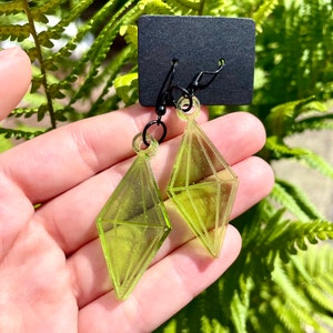 Green Sims Earrings, Quirky Jewellery Gift