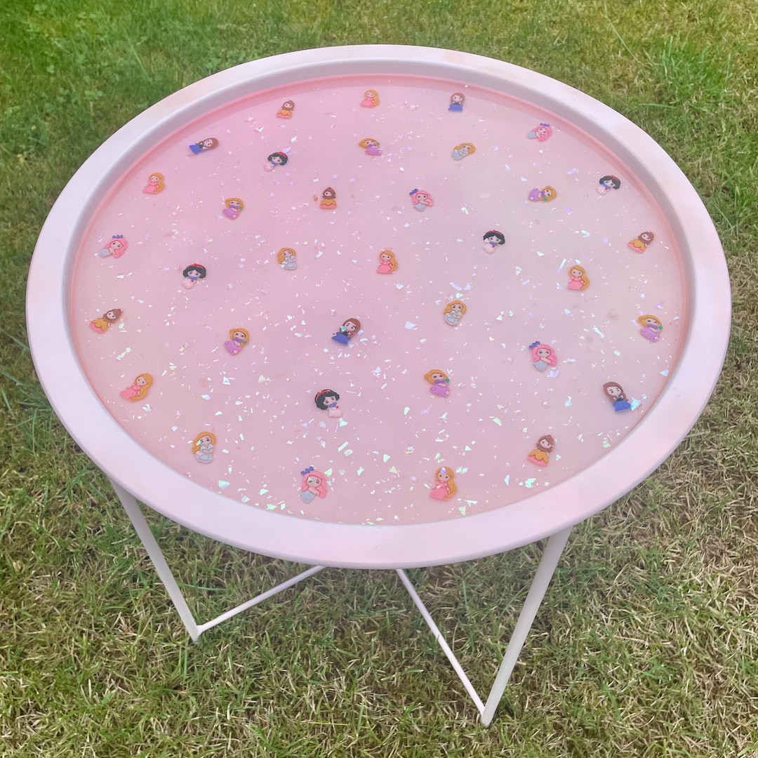 Pink Princess Table, Pink Coffee Table, Epoxy Side Table - Etsy UK
