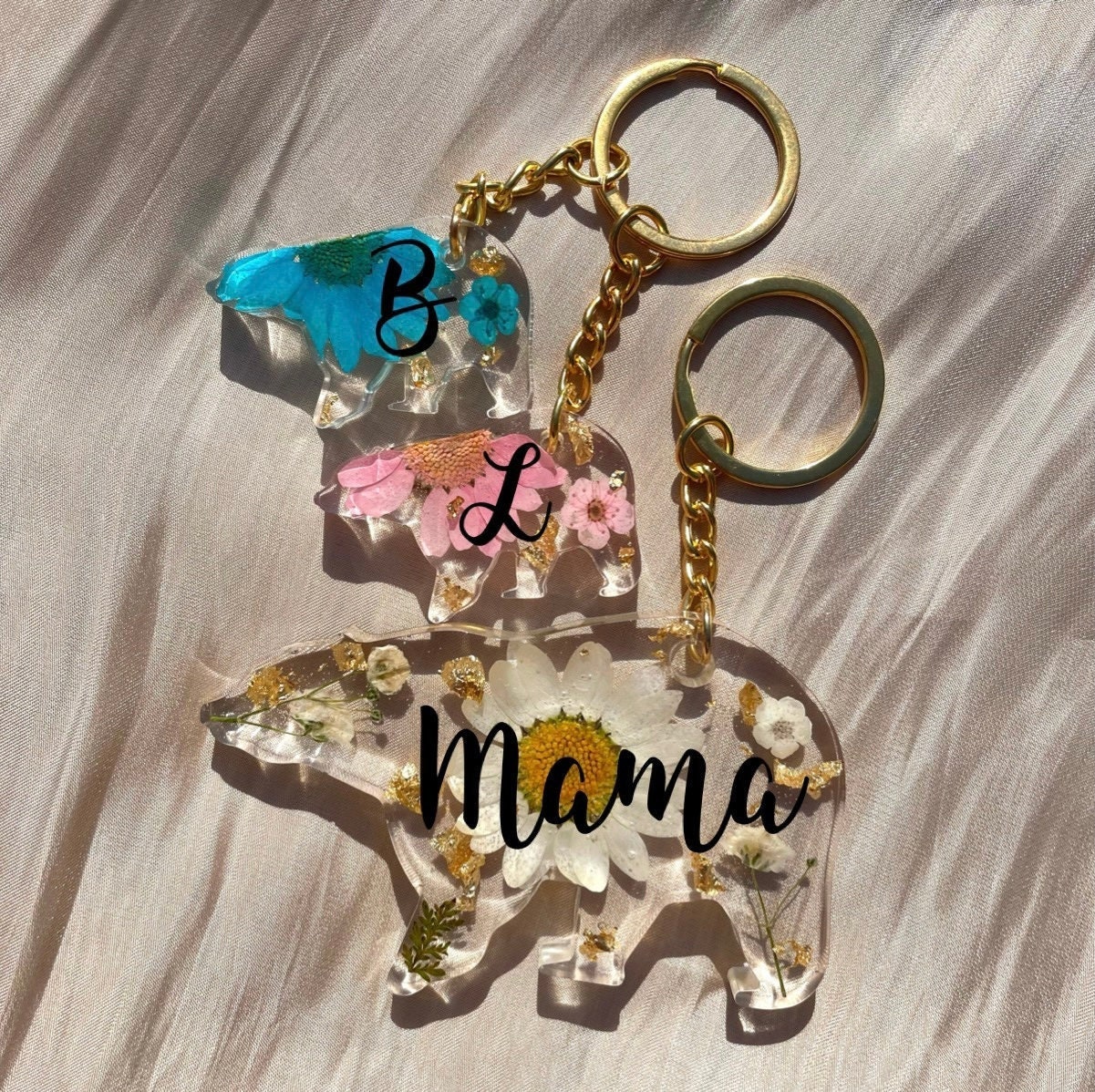 Mum and Baby Keyring, Mother’s Keychain, Mama Bear Keyring ...