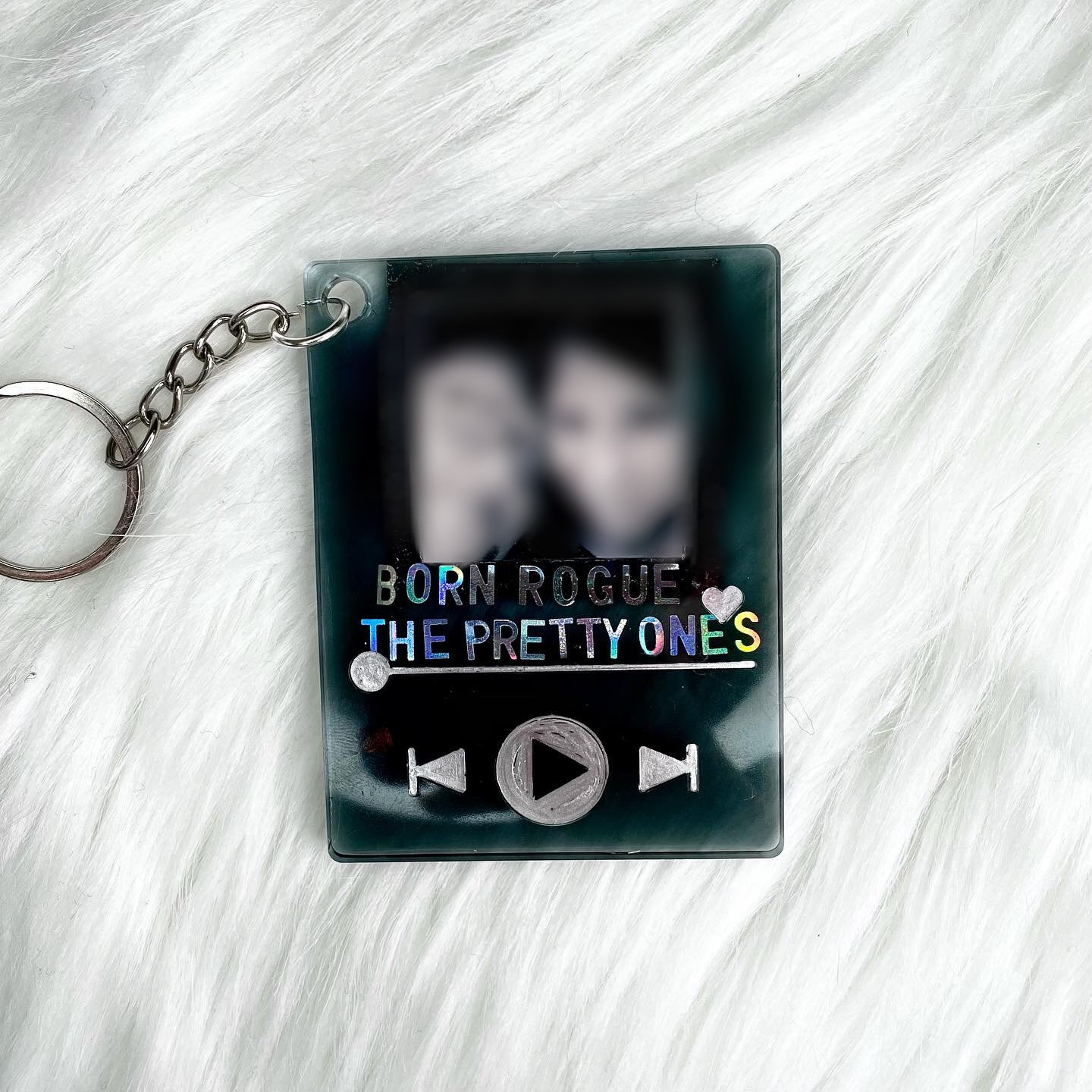 Personalised Keychain Music Player Keyring Etsy