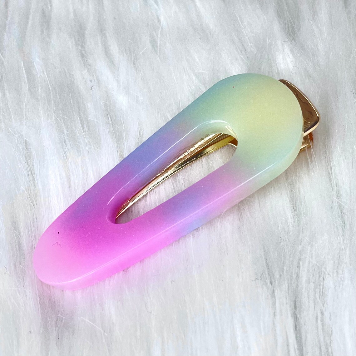 Pastel Rainbow Hair Clips Cute Hair Accessories Etsy