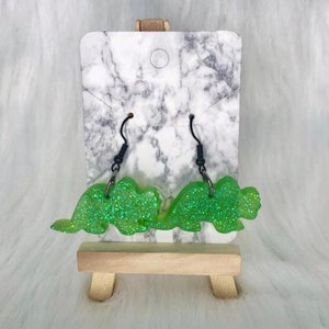 Pendientes de dinosaurios, regalos de dinosaurios, pendientes triceratops, joyería única